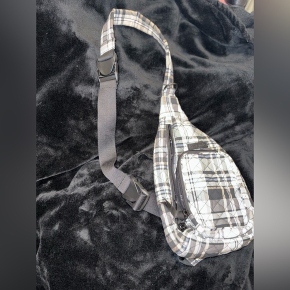 Vera Bradley Checkered Backpack - Black, Tan, Cream - Picture 4 of 16